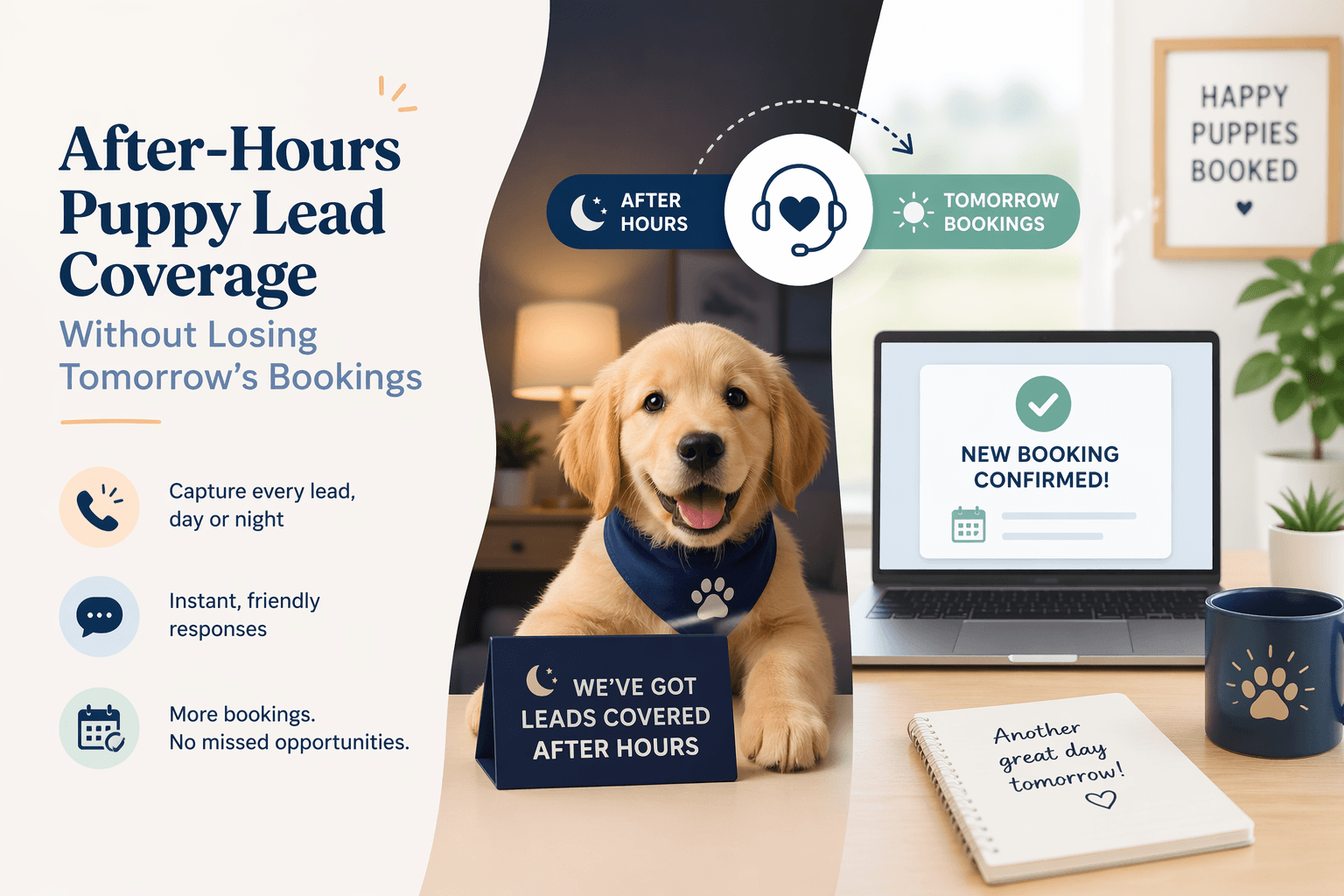 After-hours puppy lead coverage artwork