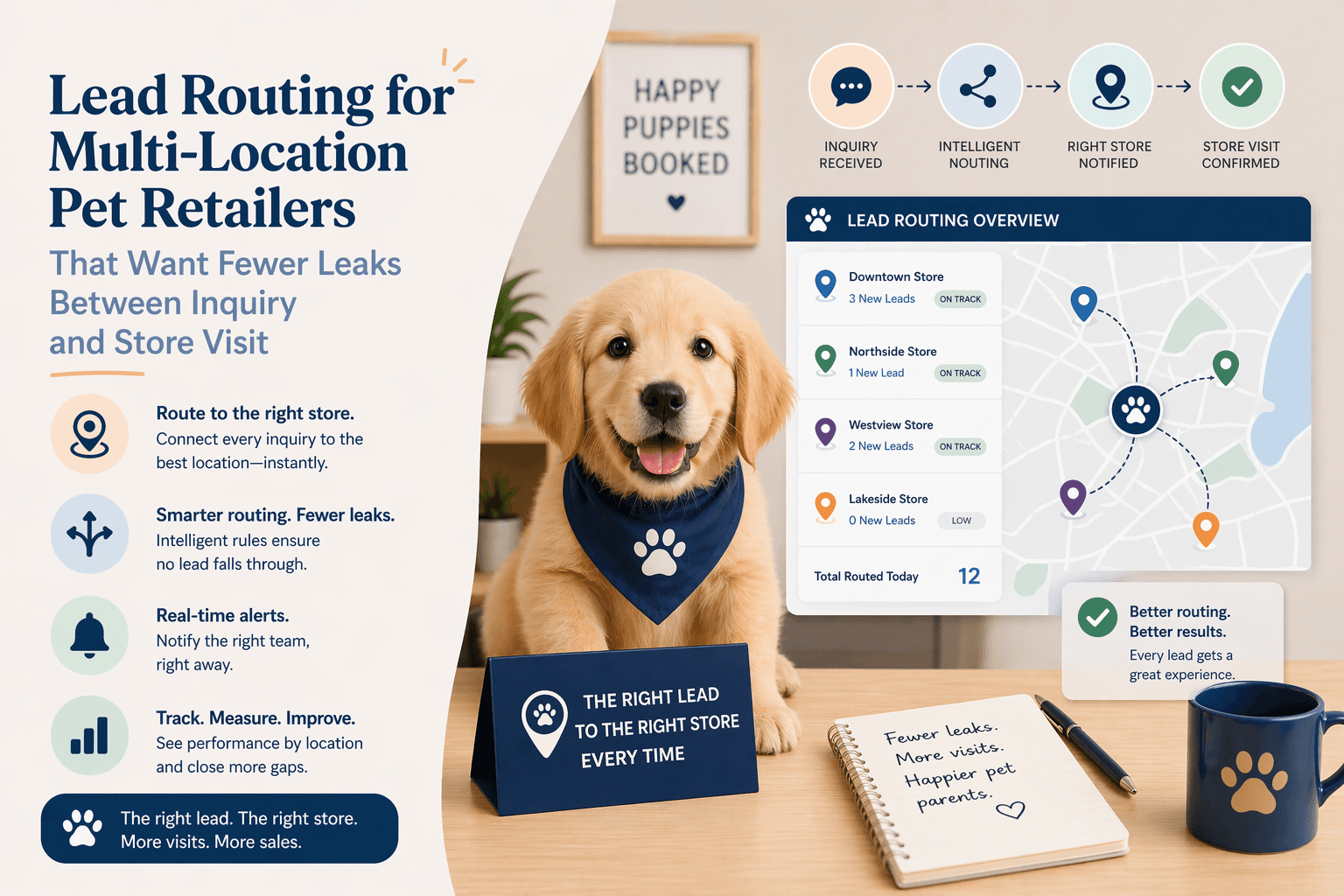 Lead routing for multi-location pet retailers artwork